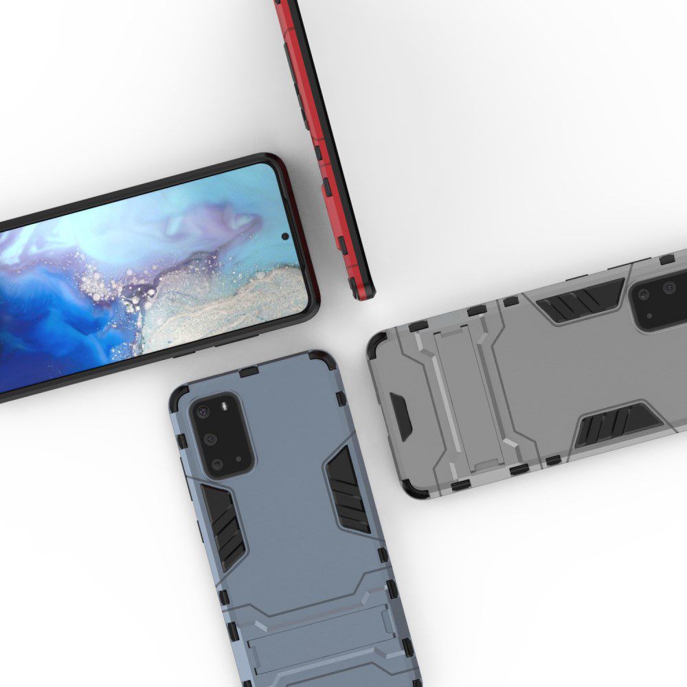 Samsung Galaxy S20 Ultra Hybride Hoesje met Kickstand Zwart afbeelding 4
