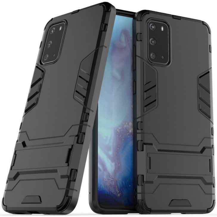 Samsung Galaxy S20 Ultra Hybride Hoesje met Kickstand Zwart afbeelding 5
