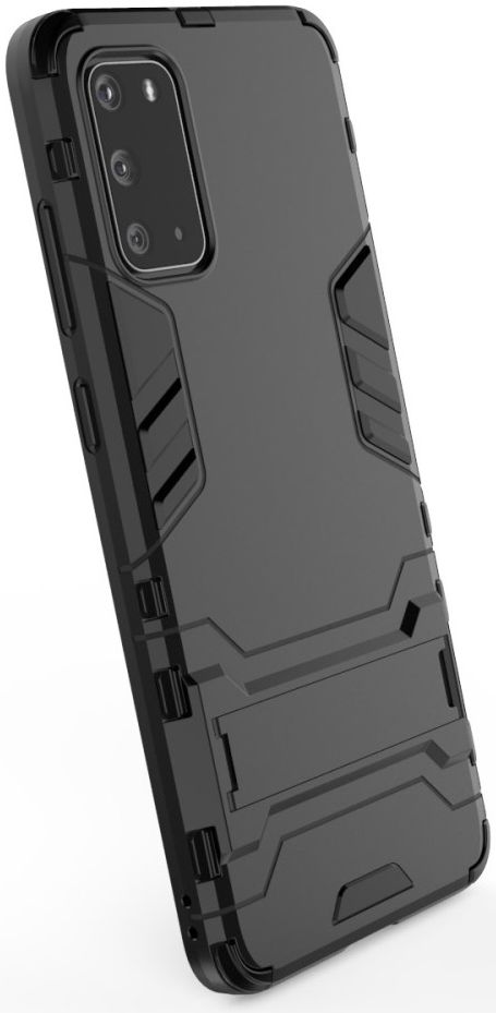 Samsung Galaxy S20 Ultra Hybride Hoesje met Kickstand Zwart afbeelding 9
