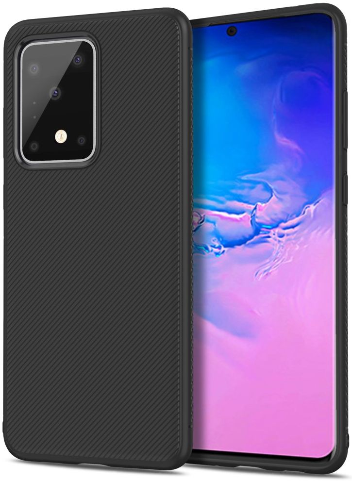 Samsung Galaxy S20 Ultra Twill Slim Texture Back Cover Zwart afbeelding 2