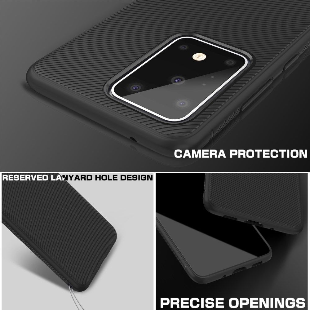 Samsung Galaxy S20 Ultra Twill Slim Texture Back Cover Zwart afbeelding 5