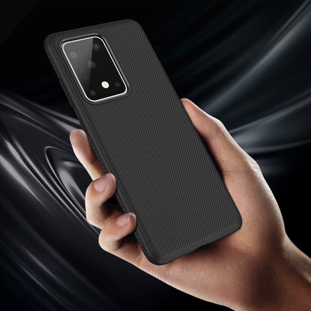 Samsung Galaxy S20 Ultra Twill Slim Texture Back Cover Zwart afbeelding 6