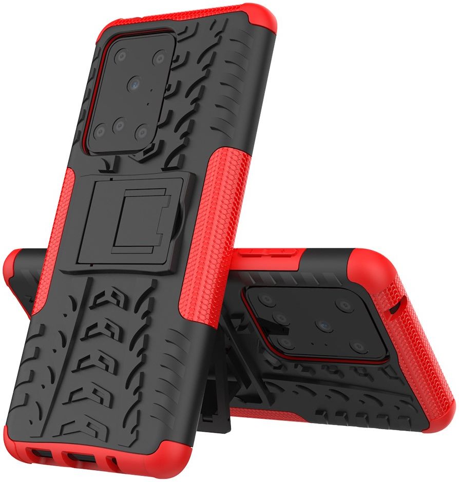 Samsung Galaxy S20 Ultra Hybride Kickstand Hoesje Rood afbeelding 6