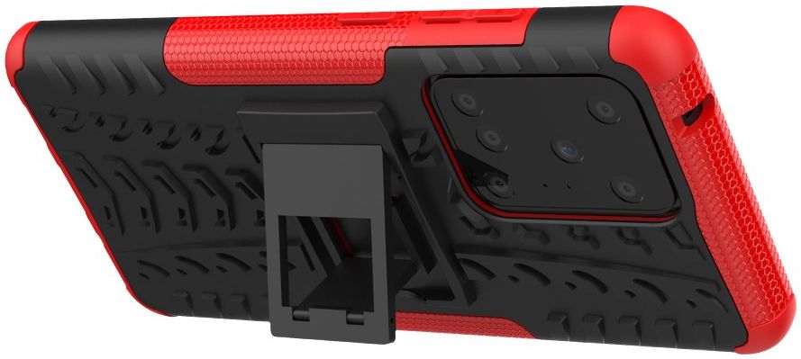 Samsung Galaxy S20 Ultra Hybride Kickstand Hoesje Rood afbeelding 2
