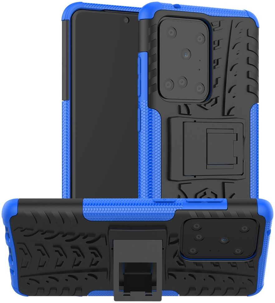Samsung Galaxy S20 Ultra Hybride Kickstand Hoesje Blauw afbeelding 4