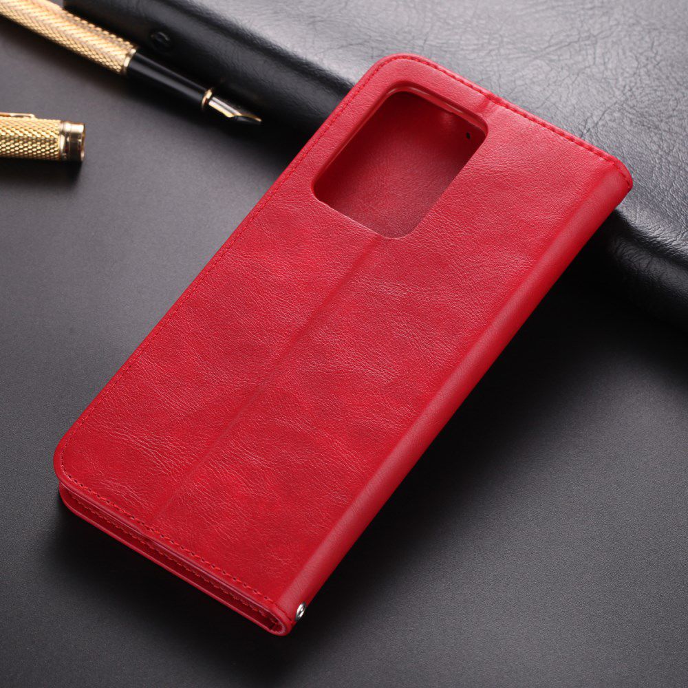 AZNS Retro Samsung Galaxy S20 Ultra Portemonnee Stand Hoesje Rood afbeelding 7