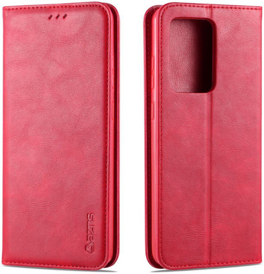 AZNS Retro Samsung Galaxy S20 Ultra Portemonnee Stand Hoesje Rood afbeelding 2