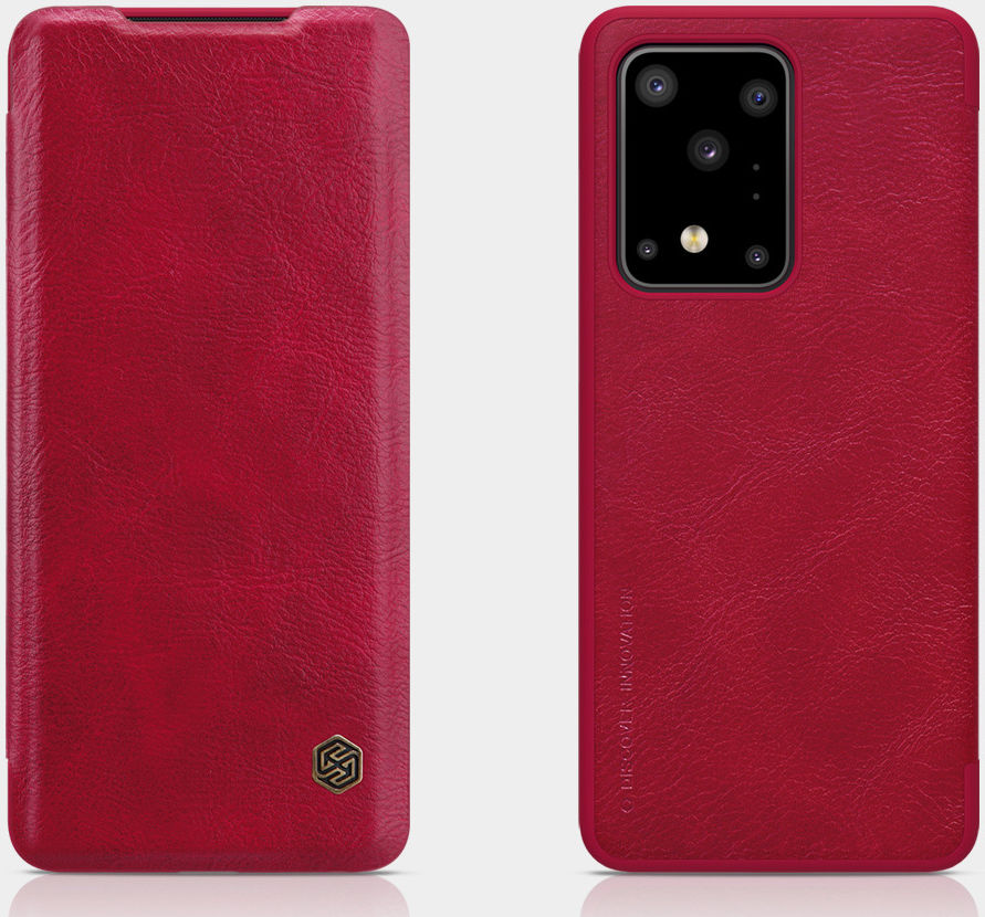 Nillkin Qin Series Book Samsung Galaxy S20 Ultra Hoesje Leer Rood afbeelding 5