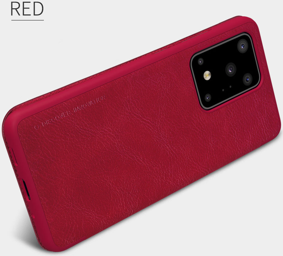 Nillkin Qin Series Book Samsung Galaxy S20 Ultra Hoesje Leer Rood afbeelding 6