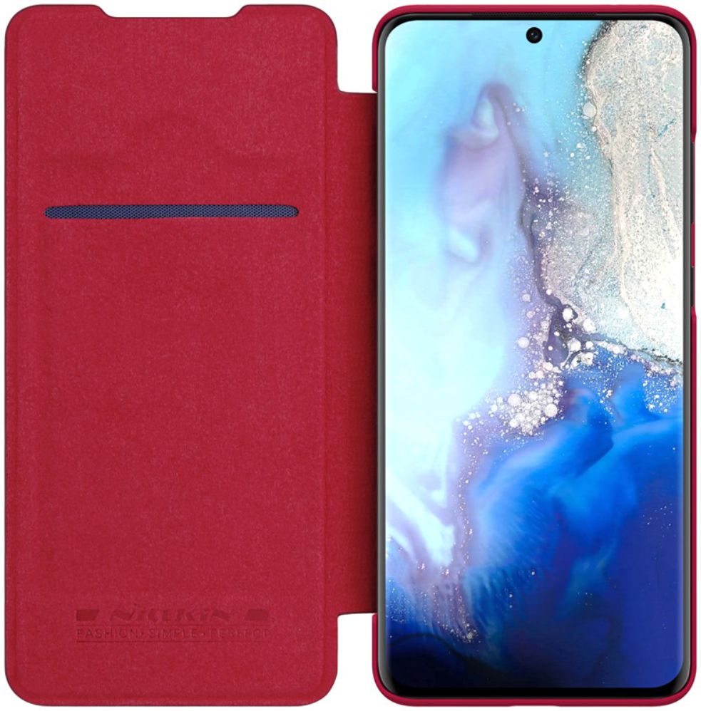 Nillkin Qin Series Book Samsung Galaxy S20 Ultra Hoesje Leer Rood afbeelding 1