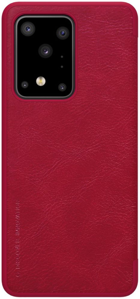 Nillkin Qin Series Book Samsung Galaxy S20 Ultra Hoesje Leer Rood afbeelding 2