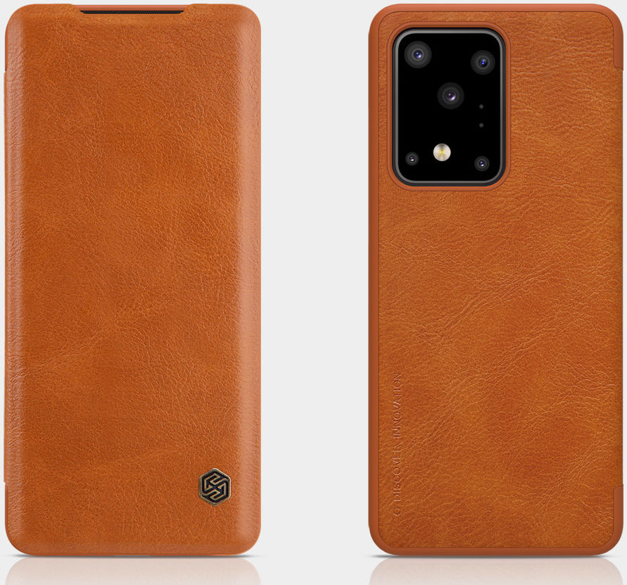 Nillkin Qin Series Book Samsung Galaxy S20 Ultra Hoesje Leer Bruin afbeelding 13