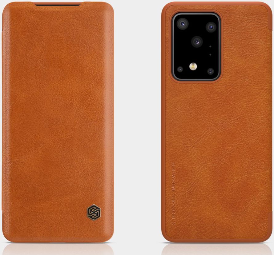 Nillkin Qin Series Book Samsung Galaxy S20 Ultra Hoesje Leer Bruin afbeelding 5