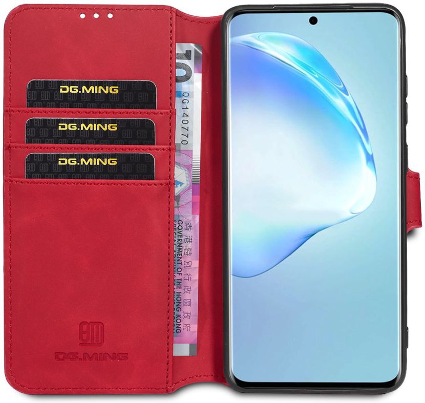 DG Ming Retro Portemonnee Samsung Galaxy S20 Ultra Hoesje Rood afbeelding 1