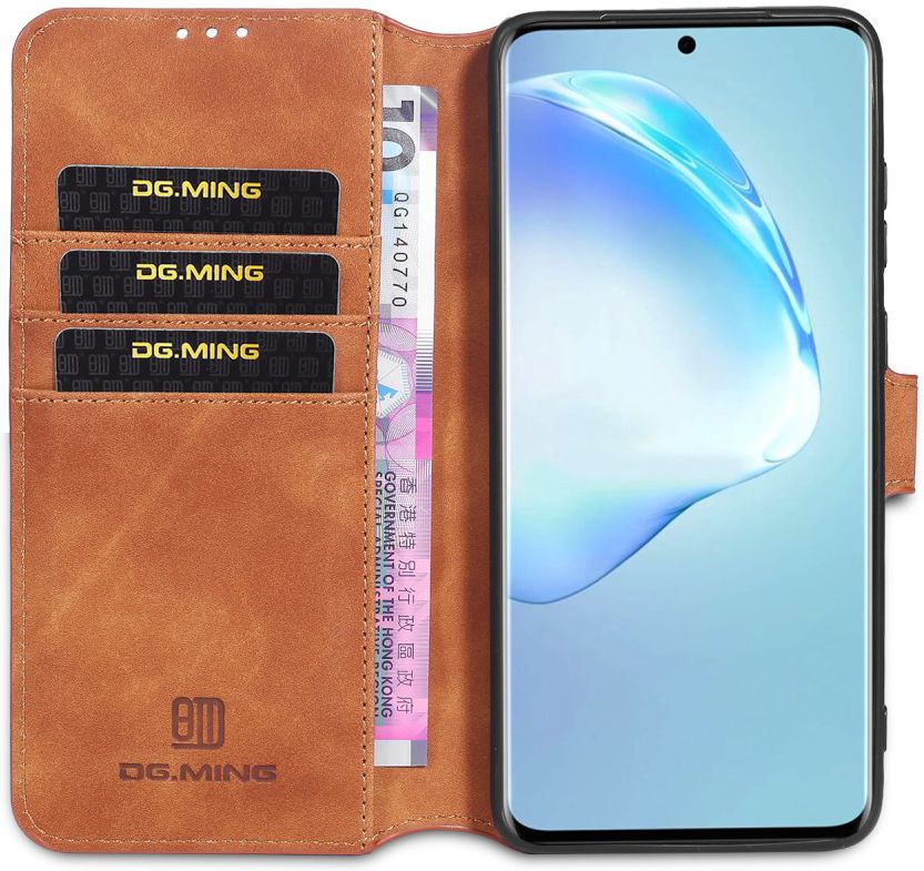DG Ming Retro Portemonnee Samsung Galaxy S20 Ultra Hoesje Bruin afbeelding 1