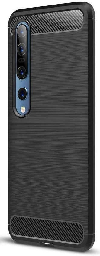 Xiaomi Mi 10 / Mi 10 Pro Hoesje Geborsteld en Flexibel TPU Zwart afbeelding 1