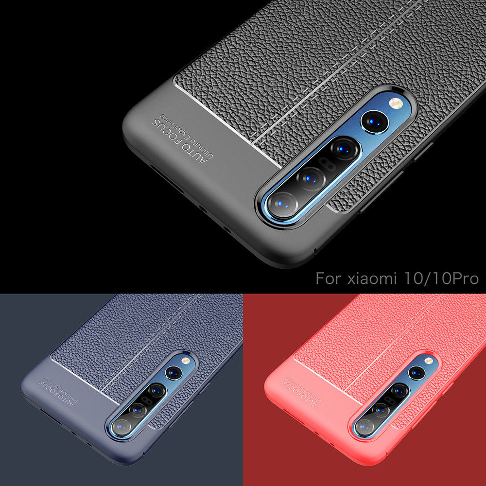 Xiaomi Mi 10 (Pro) Hoesje TPU Leer Design Rood afbeelding 4