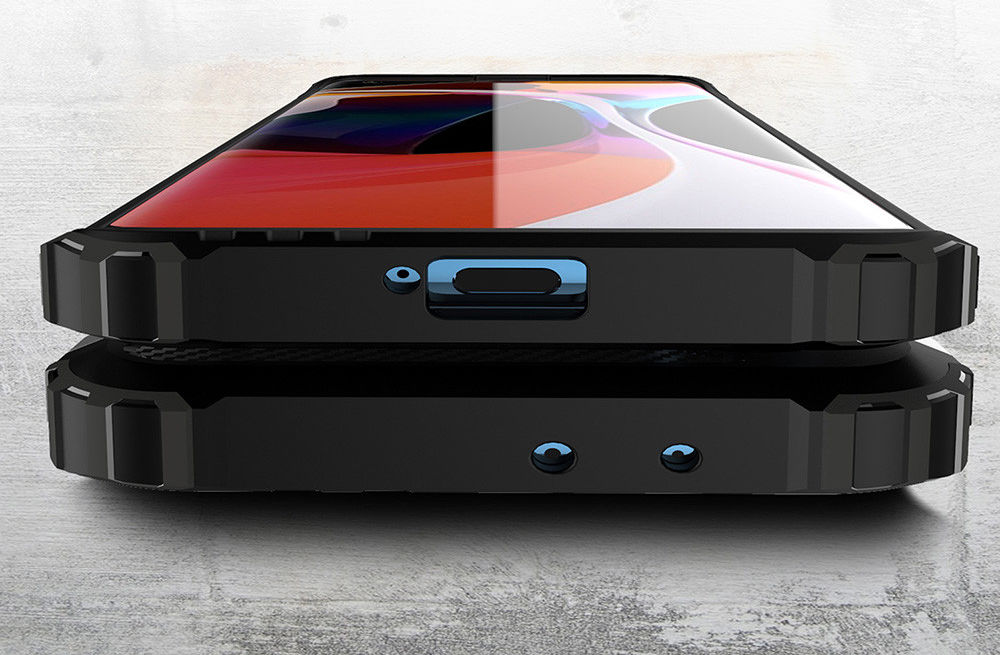 Xiaomi Mi 10 (Pro) Hoesje Shock Proof Hybride Back Cover Zwart afbeelding 2