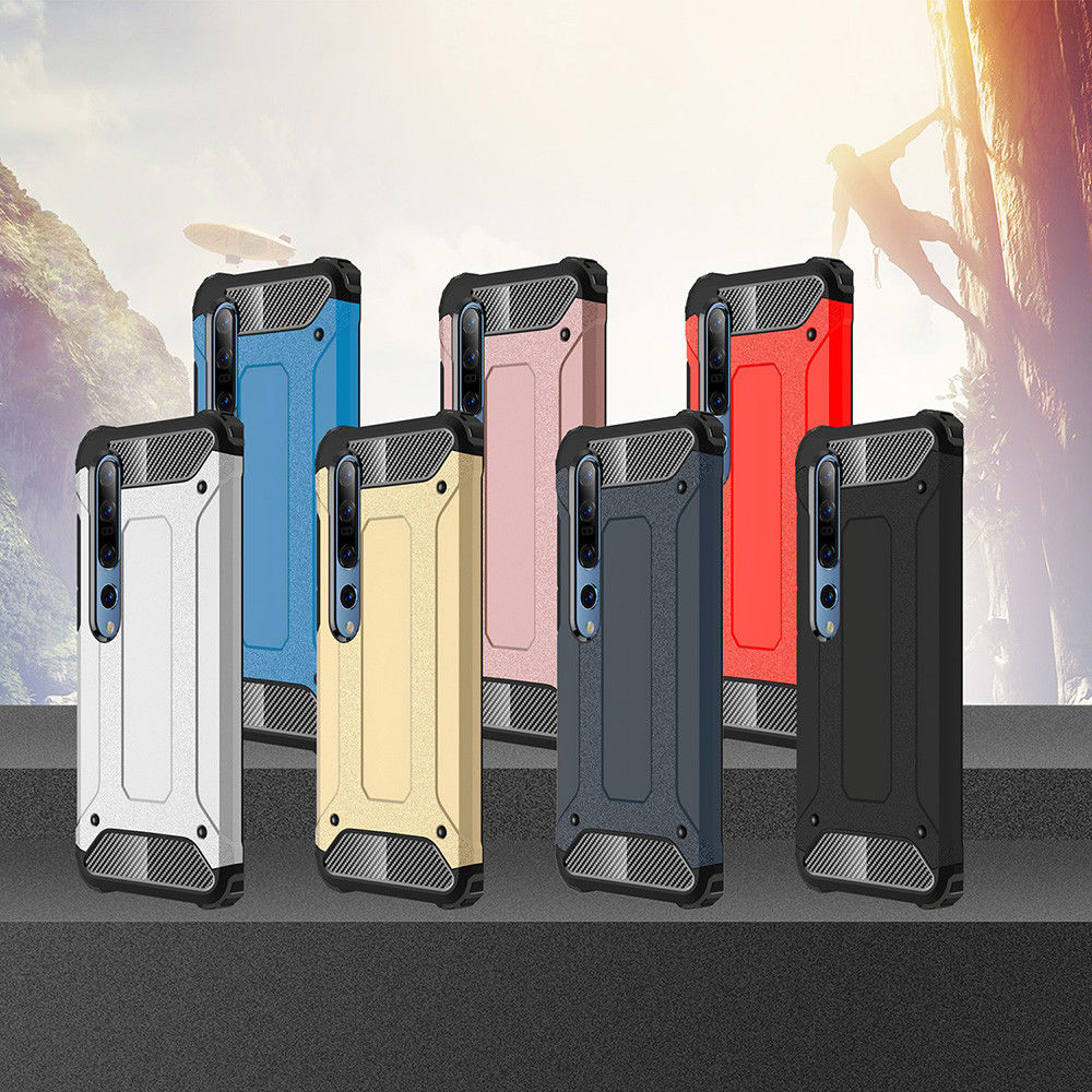 Xiaomi Mi 10 (Pro) Hoesje Shock Proof Hybride Back Cover Zwart afbeelding 3