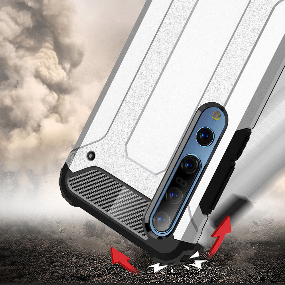 Xiaomi Mi 10 (Pro) Hoesje Shock Proof Hybride Back Cover Zwart afbeelding 6