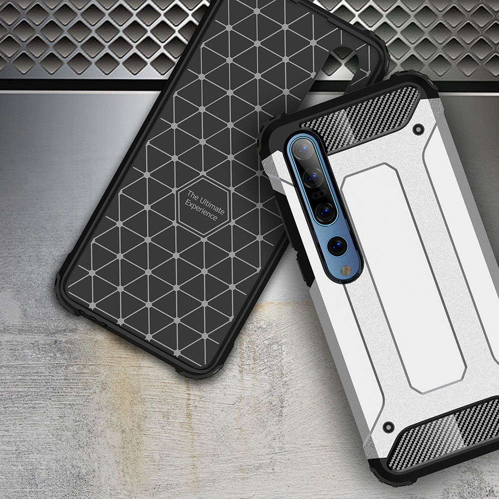 Xiaomi Mi 10 (Pro) Hoesje Shock Proof Hybride Back Cover Zwart afbeelding 7