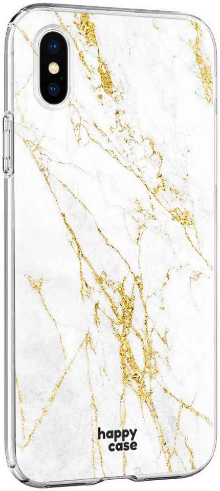 HappyCase Apple iPhone XS Hoesje  Flexibel TPU Wit Marmer Print afbeelding 8