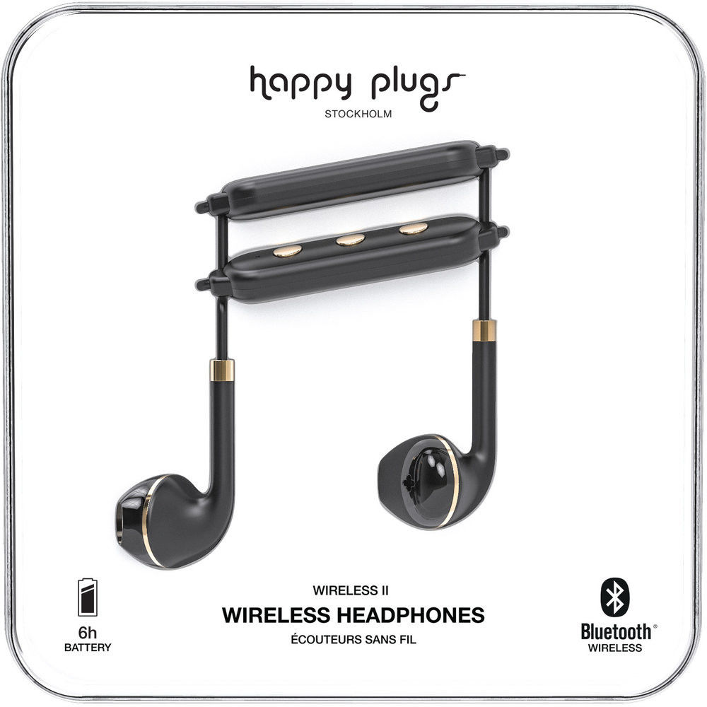 Happy Plugs Wireless II Draadloze In-Ear Bluetooth Headset Zwart/Goud afbeelding 6