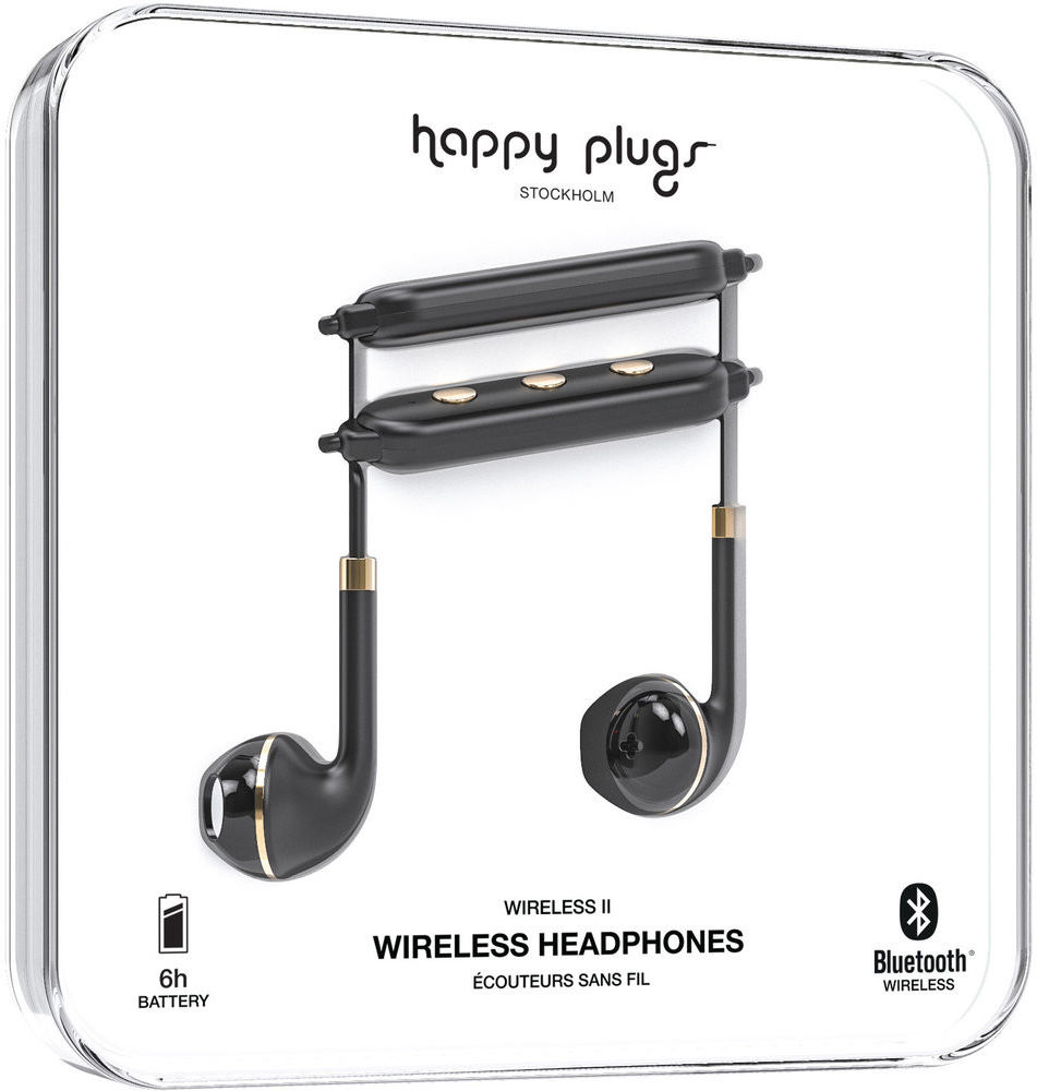 Happy Plugs Wireless II Draadloze In-Ear Bluetooth Headset Zwart/Goud afbeelding 7