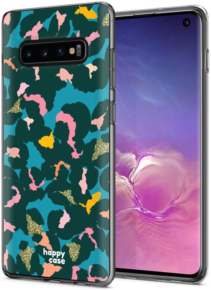 HappyCase Samsung Galaxy S10 Hoesje Flexibel TPU Summer Leopard Print afbeelding 2