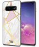 HappyCase Samsung Galaxy S10 Hoesje Flexibel TPU Roze Marmer Print