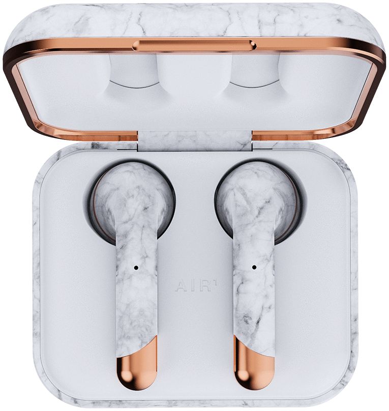Happy Plugs Air 1 True Wireless Draadloze Oordopjes Wit Marmer afbeelding 9