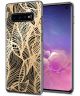 HappyCase Samsung Galaxy S10 Hoesje Flexibel TPU Golden Leaves Print