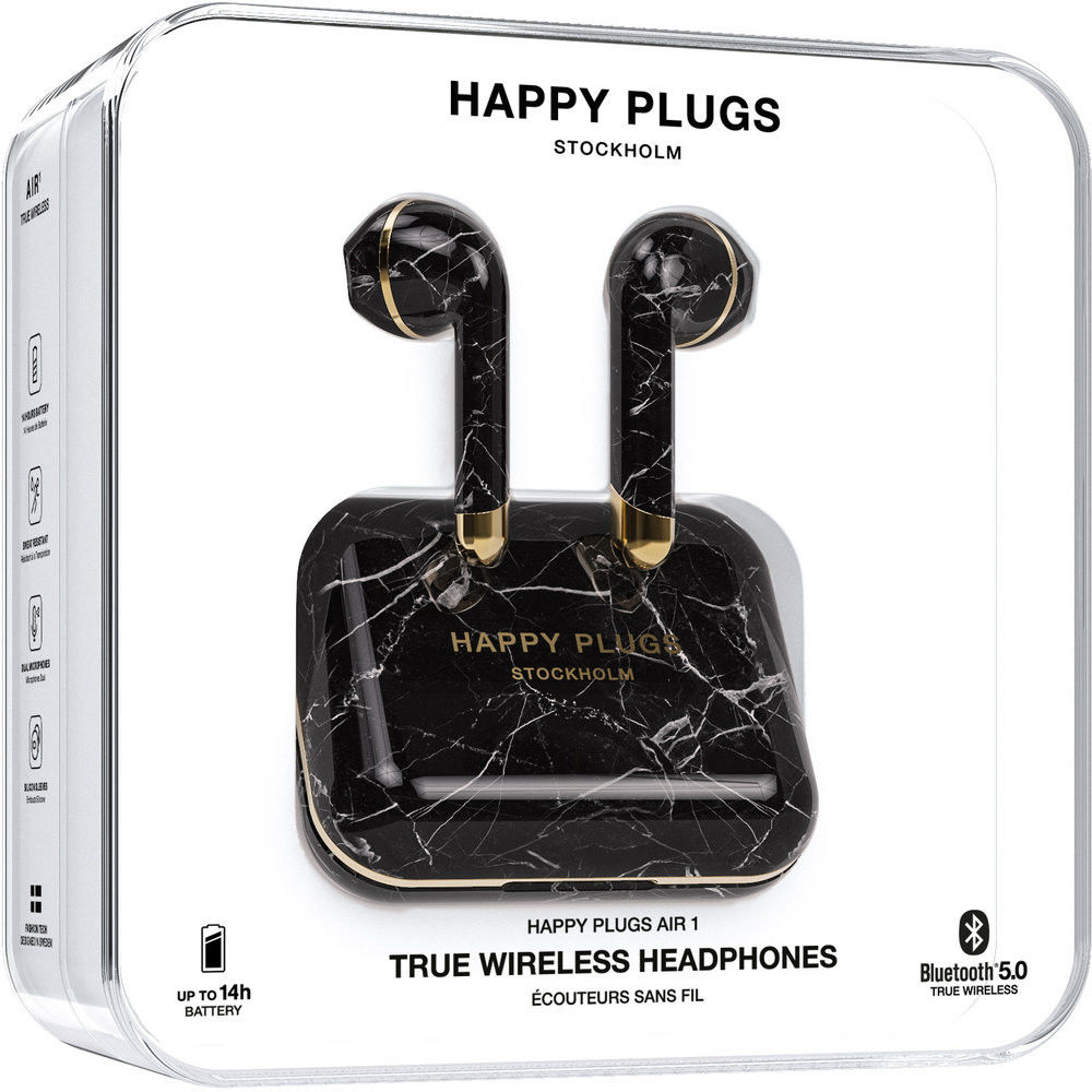 Happy Plugs Air 1 True Wireless Draadloze Oordopjes Zwart Marmer afbeelding 11