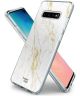 HappyCase Samsung Galaxy S10 Plus Hoesje Flexibel TPU Wit Marmer Print