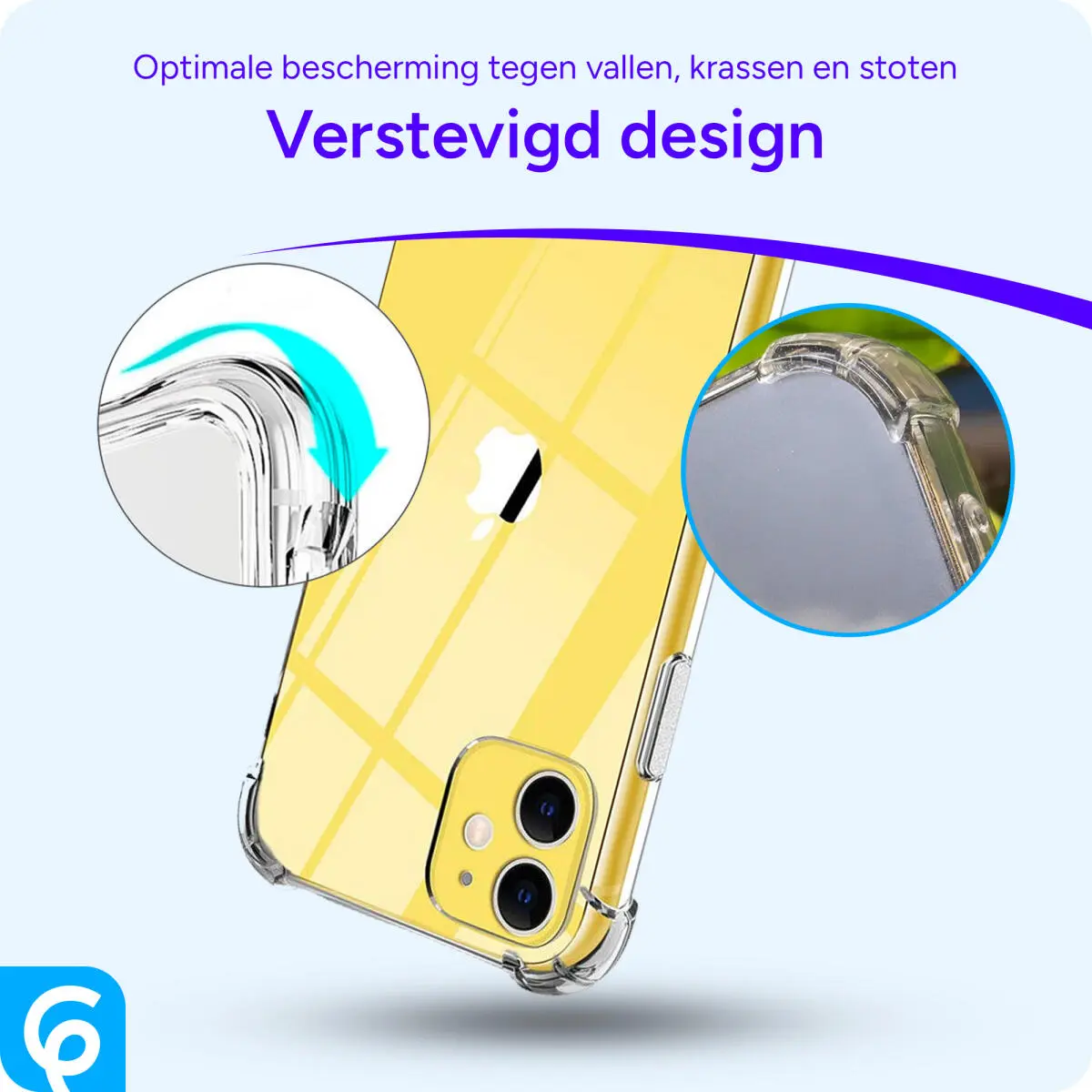Apple iPhone 11 Hoesje Schokbestendig Transparant afbeelding 2