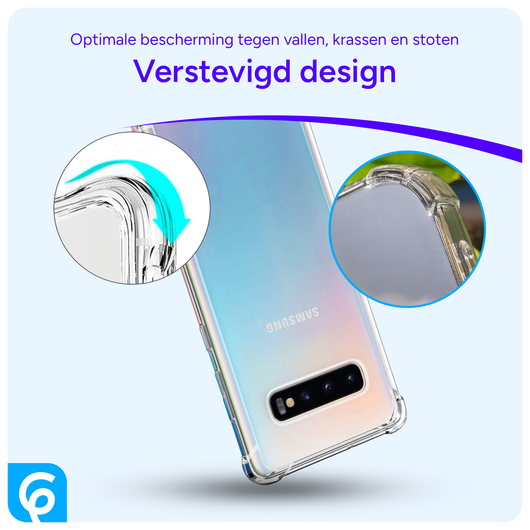 Samsung Galaxy S10 Hoesje Schokbestendig Transparant afbeelding 2