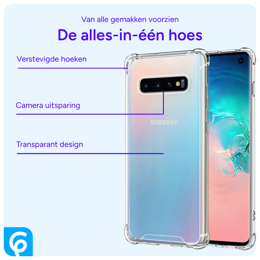 Samsung Galaxy S10 Hoesje Schokbestendig Transparant afbeelding 4