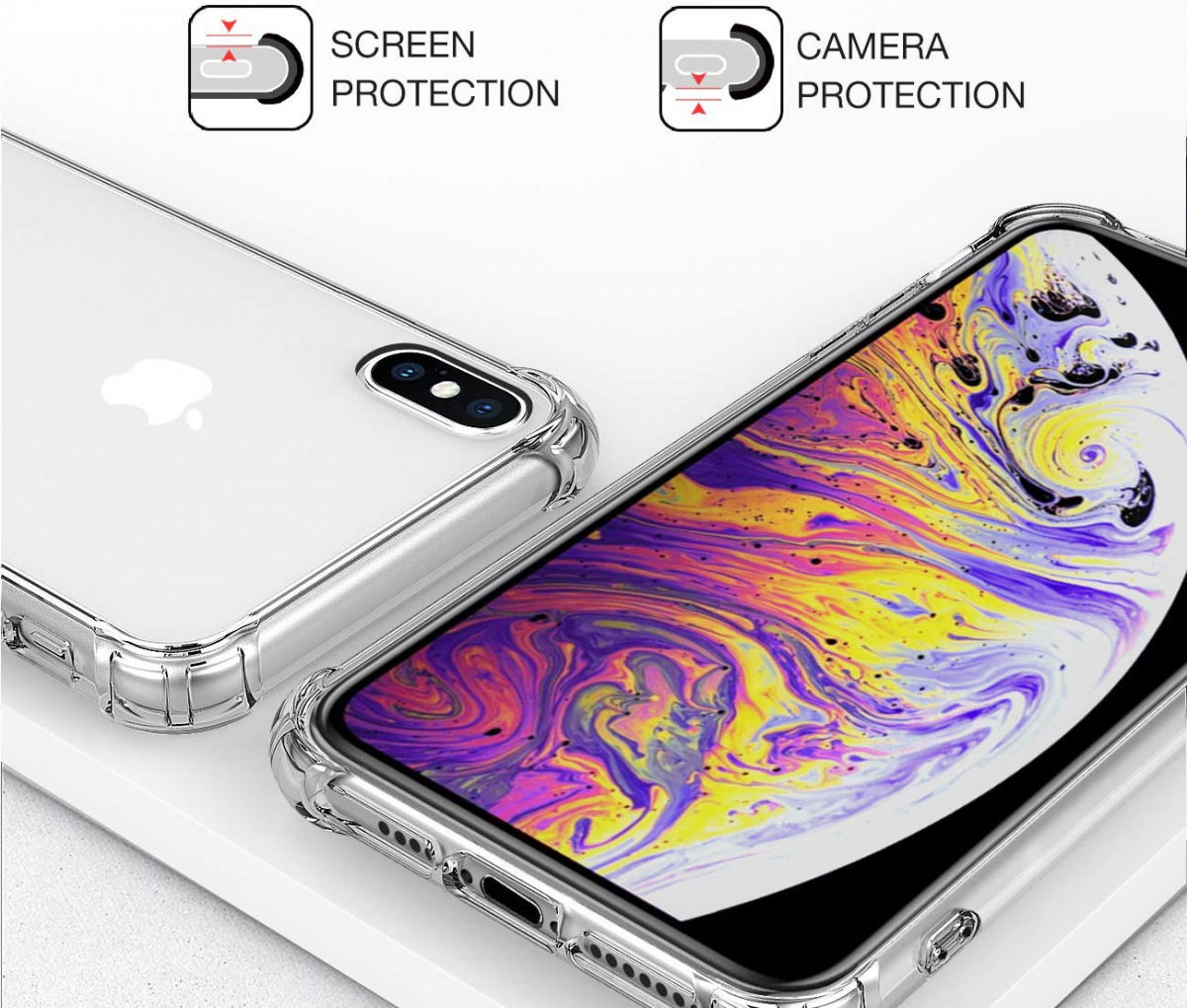 Apple iPhone XS Max Hoesje Schokbestendig Transparant afbeelding 6