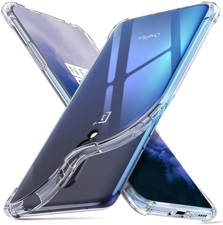 OnePlus 7T Pro Hoesje Schokbestendig Transparant afbeelding 2