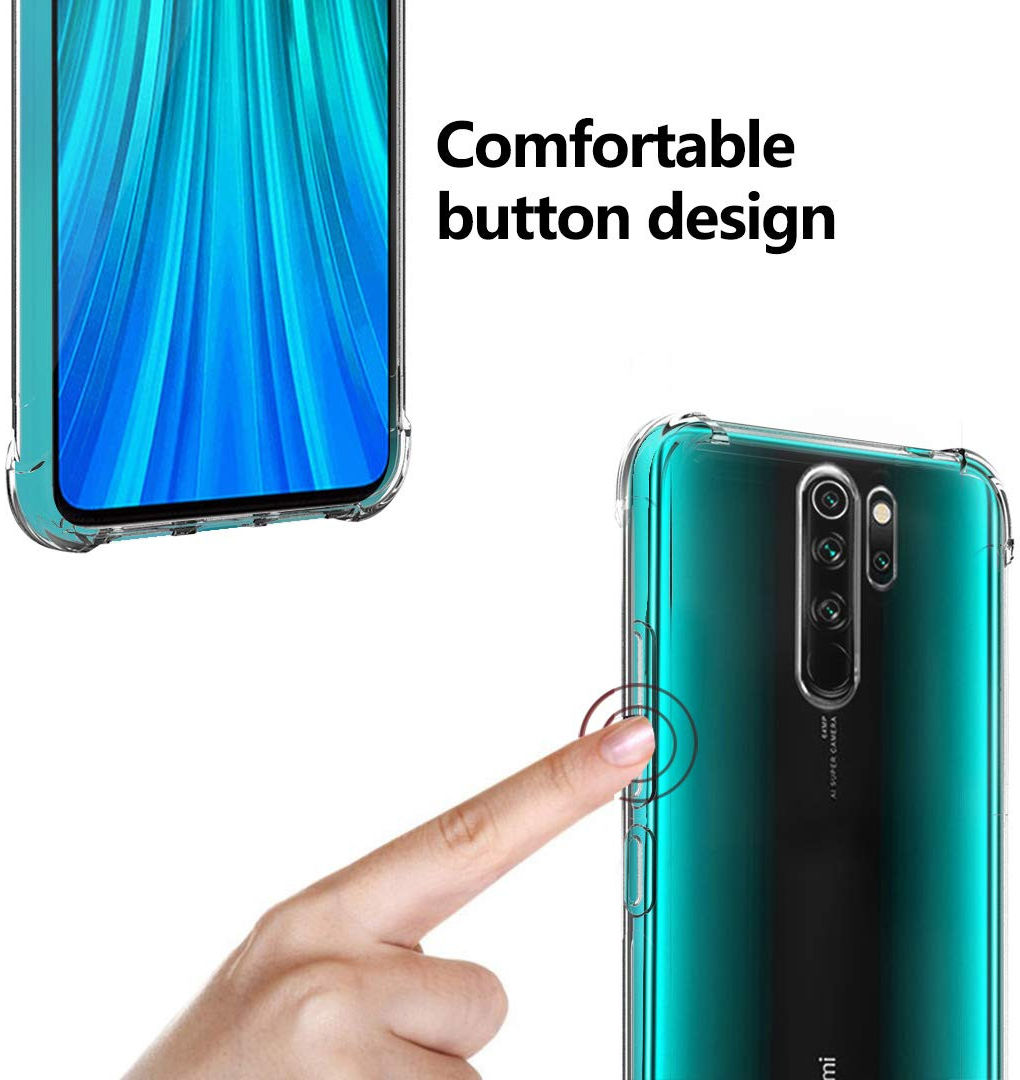 Xiaomi Redmi Note 8 Pro Hoesje Schokbestendig Transparant afbeelding 6