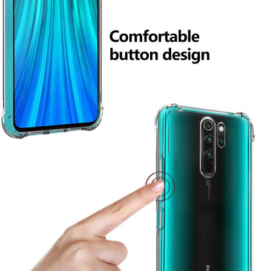 Xiaomi Redmi Note 8 Pro Hoesje Schokbestendig Transparant afbeelding 6