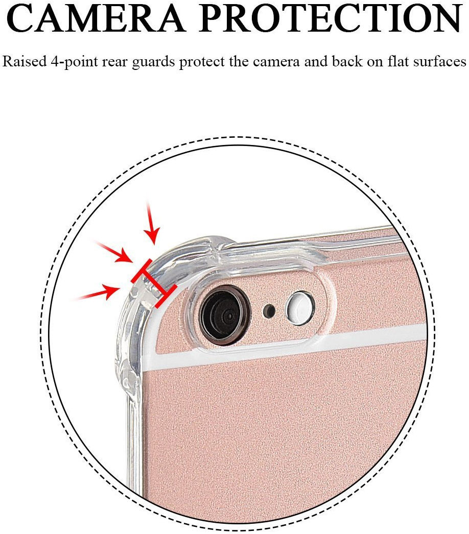 Apple iPhone 6 / 6S Hoesje Schokbestendig Transparant afbeelding 5