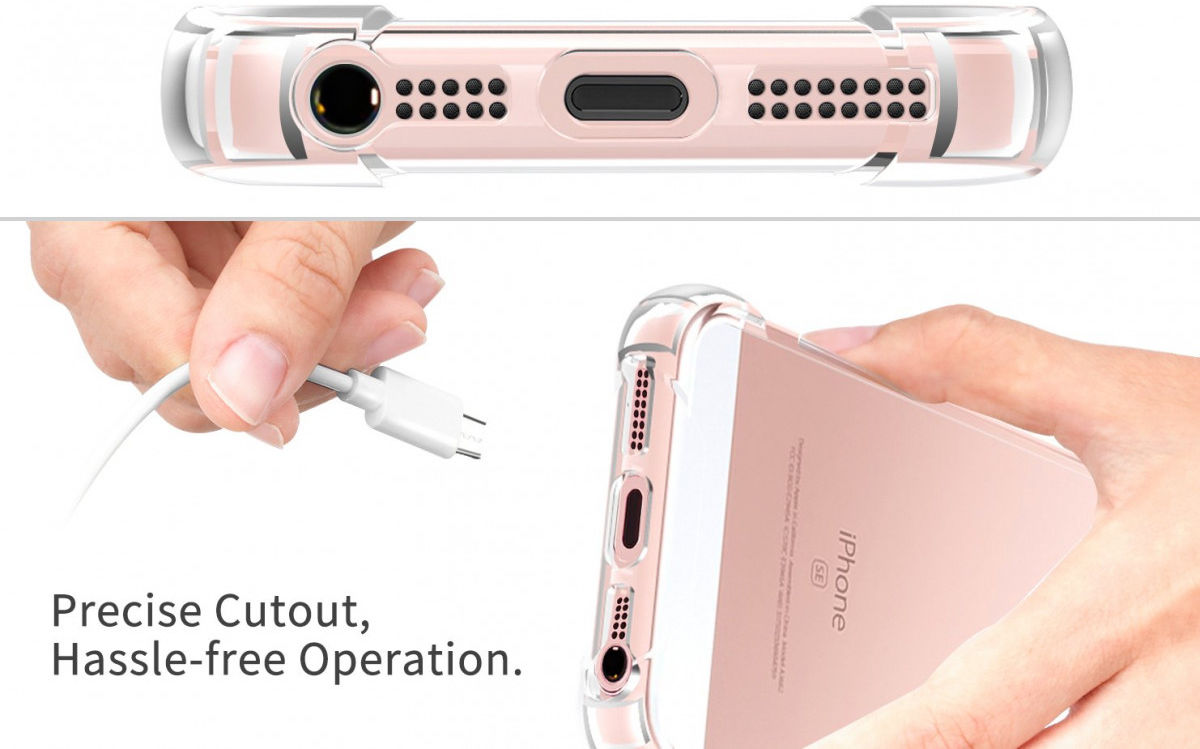 Apple iPhone 5/5s/SE Schokbestendig Hoesje Transparant afbeelding 8