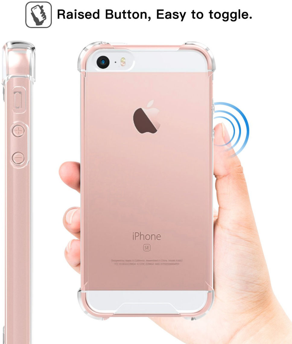 Apple iPhone 5/5s/SE Schokbestendig Hoesje Transparant afbeelding 9