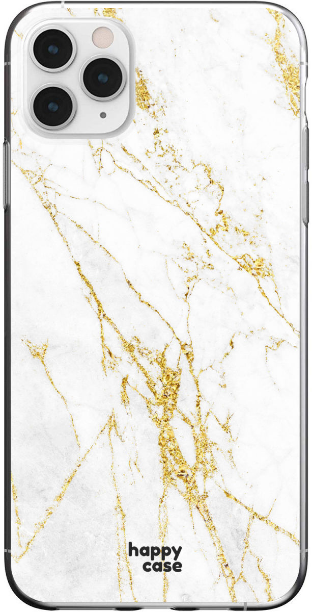 HappyCase iPhone 11 Pro Max Hoesje Flexibel TPU Wit Marmer Print afbeelding 1