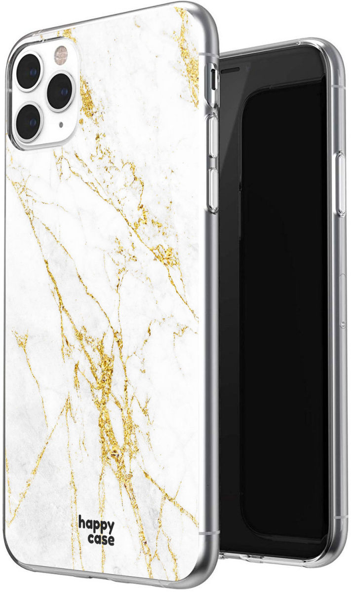 HappyCase iPhone 11 Pro Max Hoesje Flexibel TPU Wit Marmer Print afbeelding 2