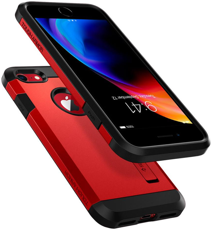 Spigen Tough Armor 2 Case Apple iPhone 7 / 8 Rood afbeelding 3
