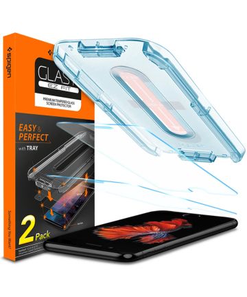 Spigen Ez Fit HD Tempered Glass iPhone 7 / 8 / SE (2-Pack) Screen Protectors