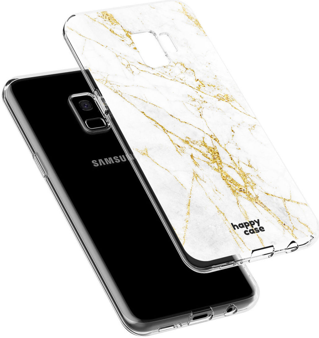 HappyCase Samsung Galaxy S9 Hoesje Flexibel TPU Wit Marmer Print afbeelding 7