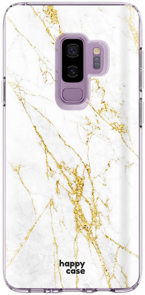 HappyCase Samsung Galaxy S9 Plus Hoesje Flexibel TPU Wit Marmer Print afbeelding 1